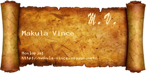 Makula Vince névjegykártya